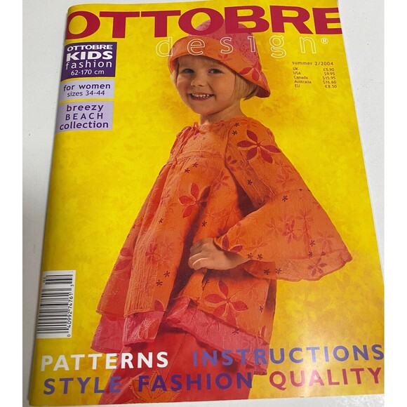 Ottobre Kids Fashion Sewing Pattern Magazine Intact Summer 200i4 - Picture 1 of 3